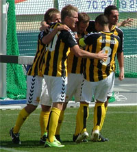 Jubel efter Josephsens scoring til 0-1